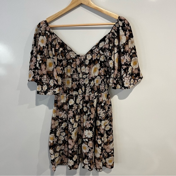 Abercrombie & Fitch Easy Waist Floral Mini Dress Smocked - Picture 4 of 8